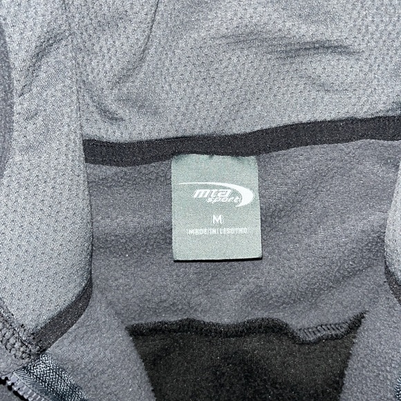 MTA Sport Quarter Zip Up Pullover All Fleece Hooded Sweatshirt - Picture 4 of 6